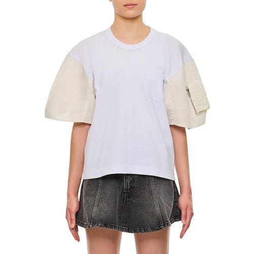 Nylon Twill X Cotton Jersey T-Shirt - Größe 2 - Sacai - Modalova