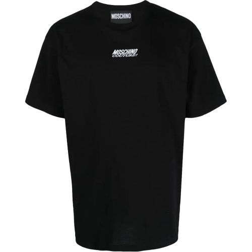 Logo-embroidered cotton T-shirt - Größe M - Moschino - Modalova