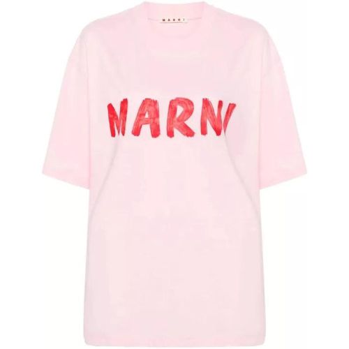 Print Pink T-Shirt - Größe 40 - pink - Marni - Modalova