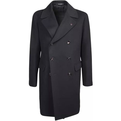 Double-Breasted Black Coat - Größe 54 - black - Tagliatore - Modalova