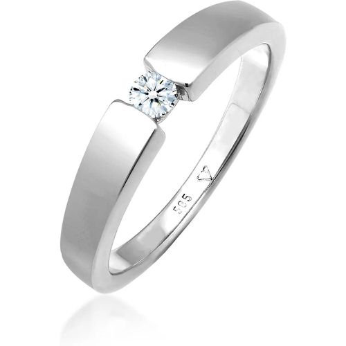 Ringe - Ring Verlobungsring Diamant (0.11 ct.) 585 Weißgol - Gr. 56 MM - in Silber - für Damen - Elli - Modalova