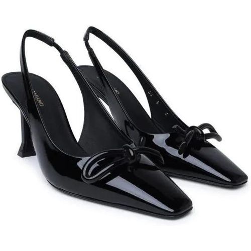 Sandalen & Sandaletten - Black Patent Leather Sling Back - Gr. 6_5 - in - für Damen - Salvatore Ferragamo - Modalova