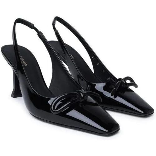 Sandalen & Sandaletten - Black Patent Leather Sling Back - Gr. 9_5 - in - für Damen - Salvatore Ferragamo - Modalova