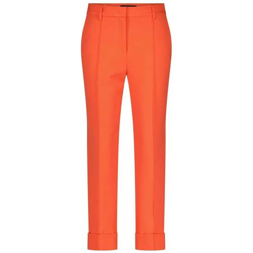 Bügelfaltenhose im Material-Mix - Größe 34 - orange - Marc Cain - Modalova