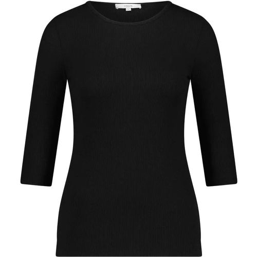 Geripptes 3/4 Arm Shirt - Größe L - black - Vince - Modalova