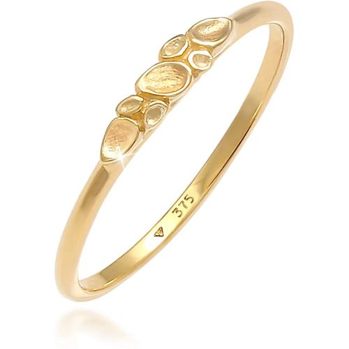 Ringe - Ring Organic Natural Struktur 375 Gelbgold - Gr. 58 MM - in - für Damen - Elli - Modalova