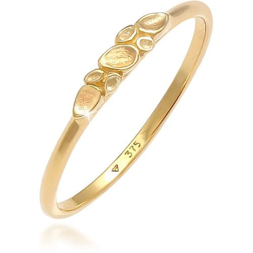 Ringe - Ring Organic Natural Struktur 375 Gelbgold - Gr. 52 MM - in - für Damen - Elli - Modalova