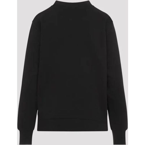 Black Cotton Sweatshirt - Größe M - Moncler - Modalova