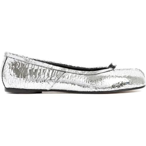 Loafers & Ballerinas - Silver Calf Leather Tabi New Ballerina - für Damen - Maison Margiela - Modalova