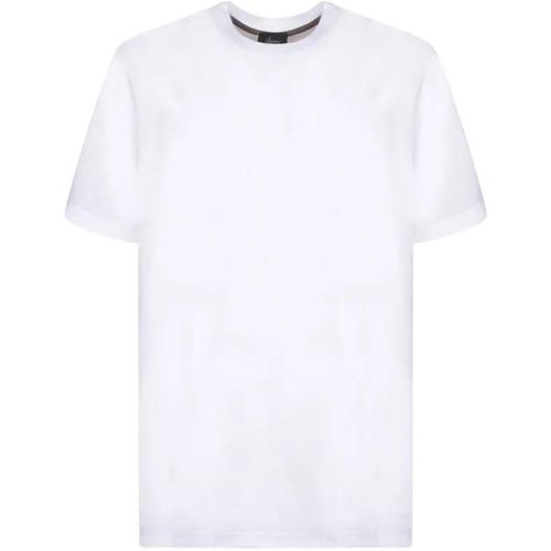 White Cotton T-Shirt - Größe L - white - Brioni - Modalova