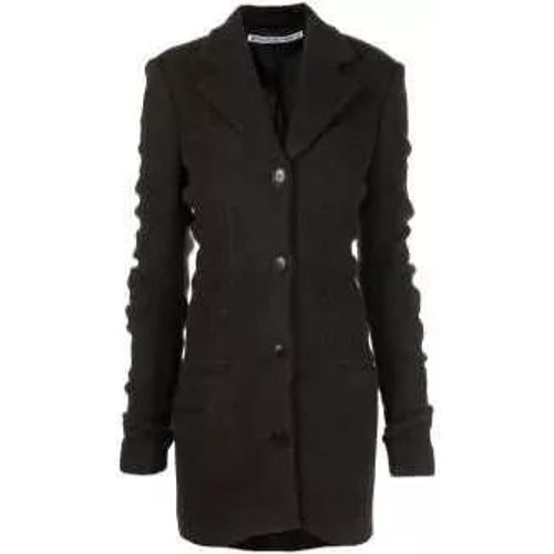 Ruched Sleeve Wool-Blend Jacket - Größe 6 - black - alexander wang - Modalova