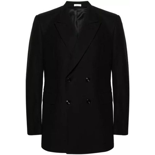 Black Double Breasted Jacket - Größe 48 - black - alexander mcqueen - Modalova