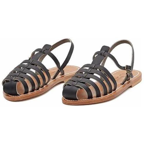 Sandalen & Sandaletten - Black Leather Sandals With Adjustable Ankle Strap - Gr. 40 (EU) - in - für Damen - BB ST. TROPEZ - Modalova