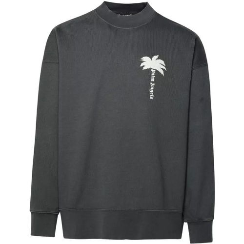 Gray Cotton Sweatshirt - Größe M - gray - Palm Angels - Modalova