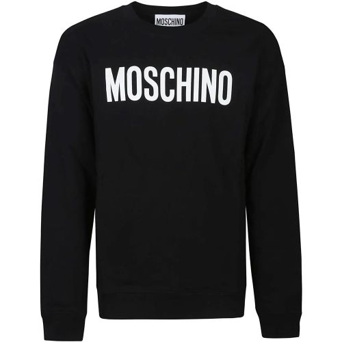 Logo Printed Sweatshirt Black - Größe L - Moschino - Modalova