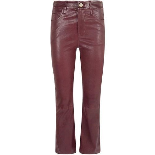 Burgundy Fitted Jeans With Glossy Finish And Flare - Größe 27 - FRAME - Modalova