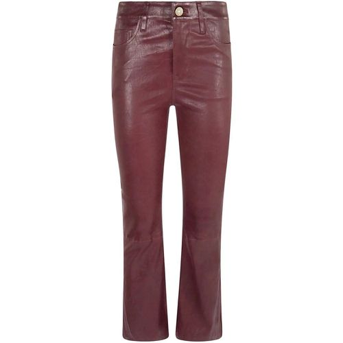 Burgundy Fitted Jeans With Glossy Finish And Flare - Größe 28 - FRAME - Modalova