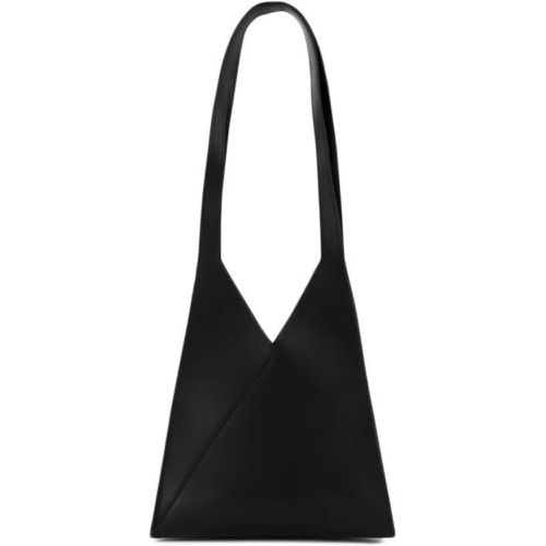 Shopper - Flap Japanese Hobo Bag - Black - Leather - Gr. unisize - in - für Damen - MM6 Maison Margiela - Modalova