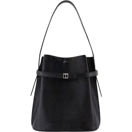 Beuteltaschen - Belted Lizard Bucket Bag - Leather - Black - Gr. unisize - in - für Damen - TOTEME - Modalova