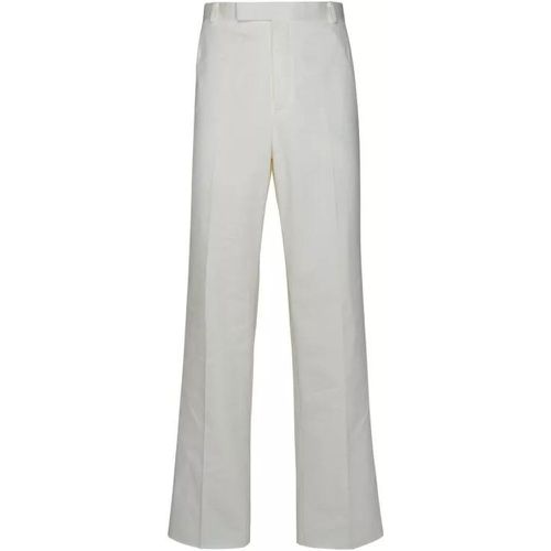 Tailored Trousers In White Cotton - Größe 2 - white - Thom Browne - Modalova