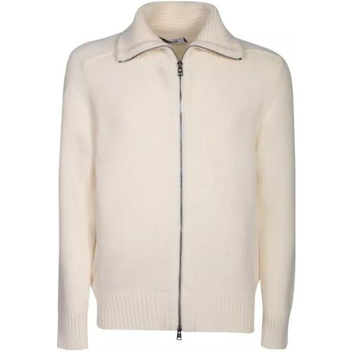 Zippered Cream Sweater - Größe 52 - multi - Tagliatore - Modalova