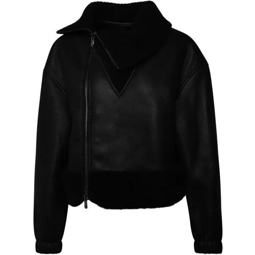 Black Leather Jacket - Größe M - black - Ferrari - Modalova