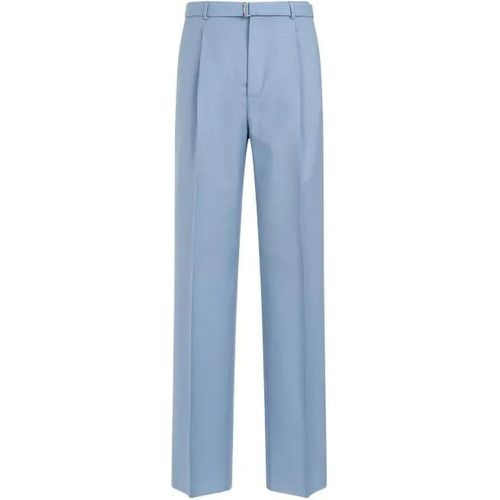 Blue Fog Virgin Wool Leg Trousers - Größe 48 - Lanvin - Modalova