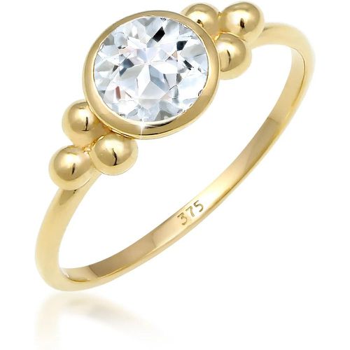 Ringe - Ring Verlobungsring Kugeln Topas Edelstein 375 Gel - Gr. 52 MM - in - für Damen - Elli - Modalova