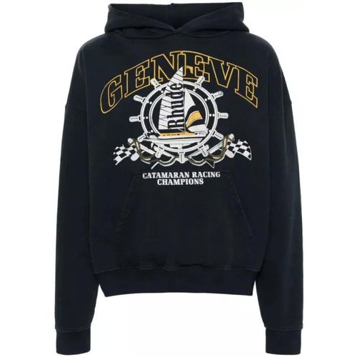 Nautical-Print Cotton Hoodie - Größe L - Rhude - Modalova