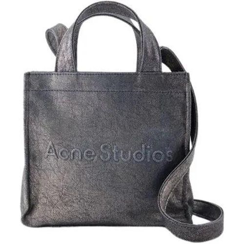 Tote - Mini Lunar Shopper Bag - Leather - Silver/Blue - für Damen - Acne Studios - Modalova