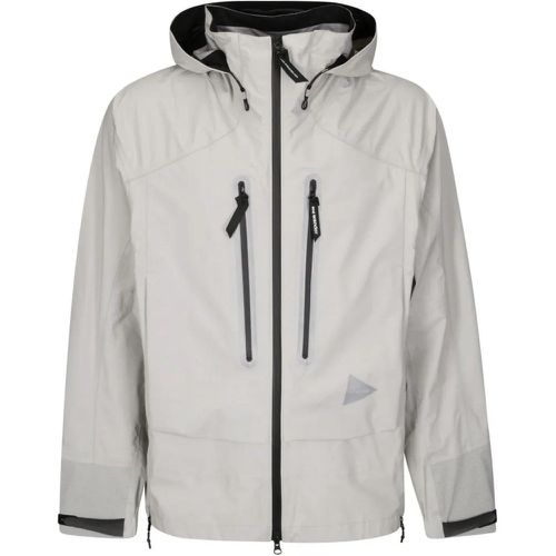 Nylon Zip Jacket With Double Pockets - Größe L - And Wander - Modalova