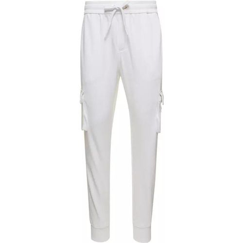 Clemont' White Cargo Pants With Logo Patch In Cott - Größe XL - white - Moose Knuckles - Modalova
