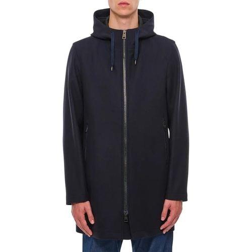 Black Hooded Parka - Größe 50 - blau - Herno - Modalova