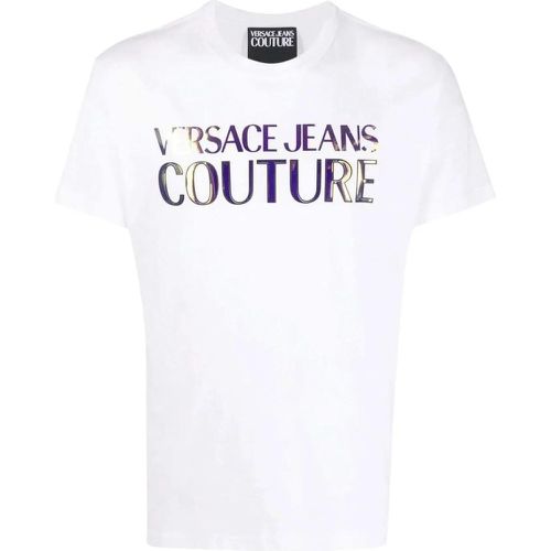 Versace Jeans T-shirts Wit 74gahg06 Cj00g G03 - Größe S - Versace Jeans Couture - Modalova