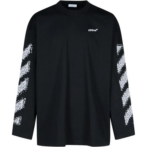 Pixel Black Cotton T-Shirt - Größe L - schwarz - Off-White - Modalova