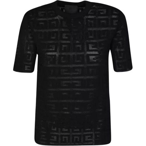 Perforated 4G Pattern T-Shirt - Größe M - black - Givenchy - Modalova