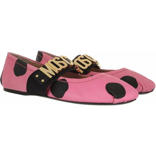 Loafer - Logo Ballerina Leather Polka Dot - Gr. 36 (EU) - in Gold - für Damen - Moschino - Modalova