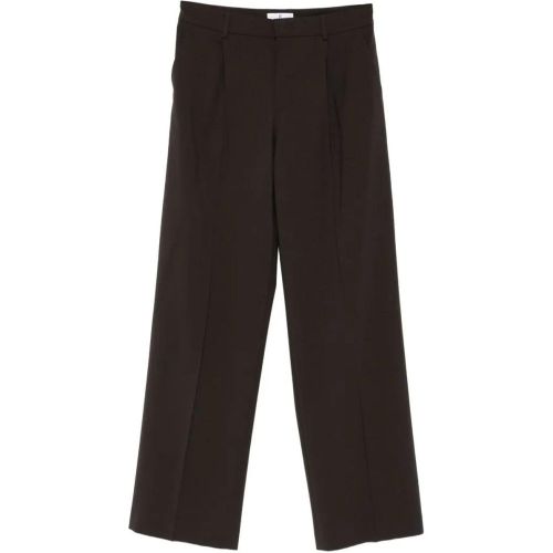 Dark Brown Tailored Trousers With Structured Silho - Größe 44 - Pt Torino - Modalova