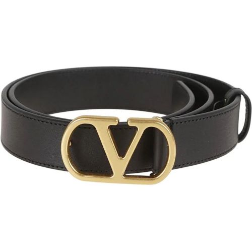 Gürtel - Black Calfskin H.30 Vlogo Signature Belt - Gr. 85 - in - für Damen - Valentino Garavani - Modalova