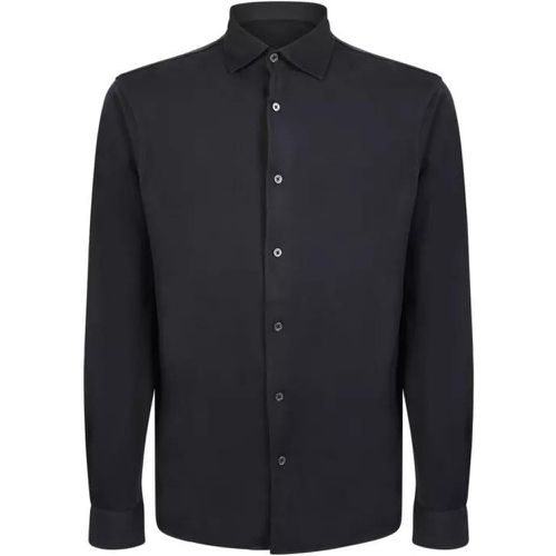 Black Dyed Jersey Shirt - Größe 48 - black - Dell'oglio - Modalova
