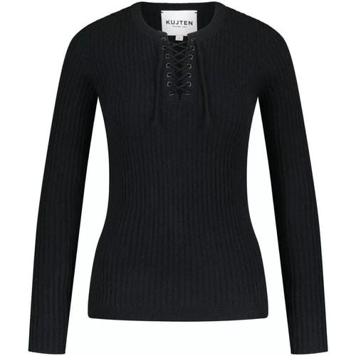 Pullover Billie mit Schnürung aus Kaschmir - Größe S/M - black - Kujten - Modalova