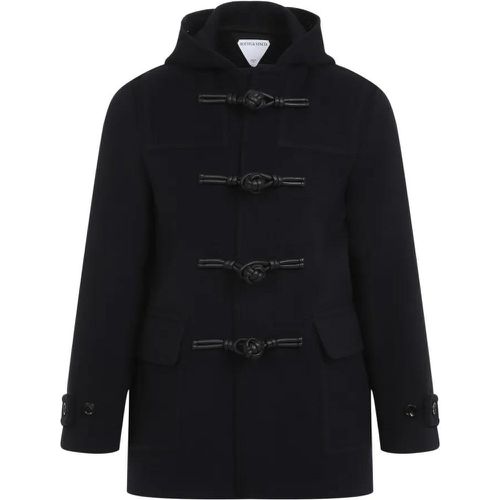 Navy Duffle Coat In Wool - Größe 40 - blau - Bottega Veneta - Modalova