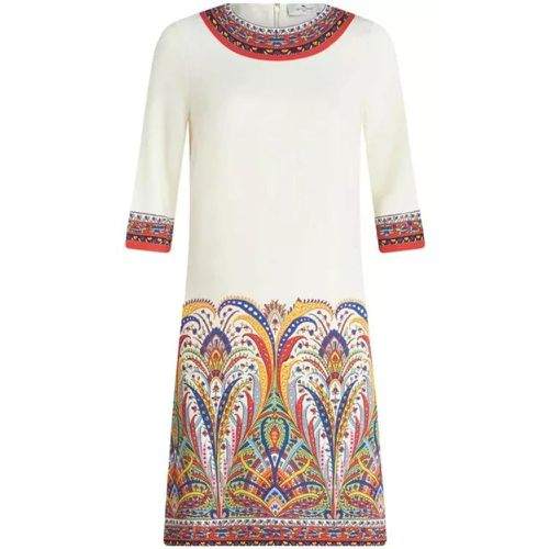 White Paisley Print Mini Dress - Größe 40 - white - ETRO - Modalova