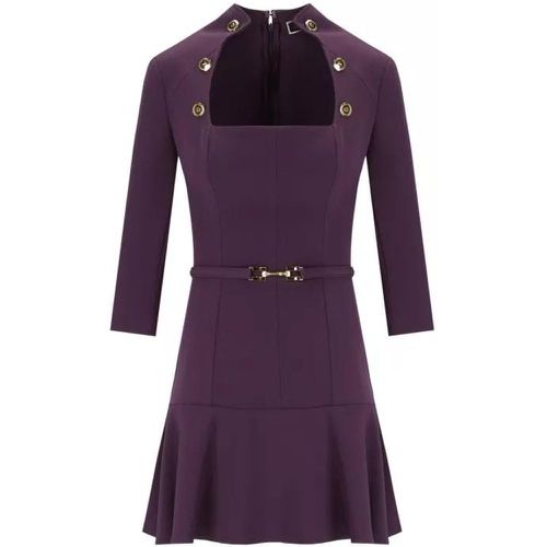 Purple Dress With Buttons - Größe 40 - purple - Elisabetta Franchi - Modalova