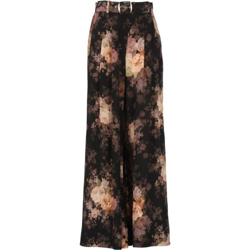 Black Illustration Tuck Pants - Größe 42 - Zimmermann - Modalova