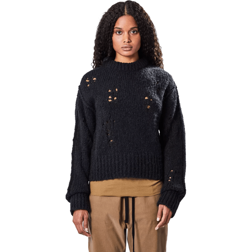 Kurzer Pullover mit Löchern - Größe L - black - Thom Krom - Modalova