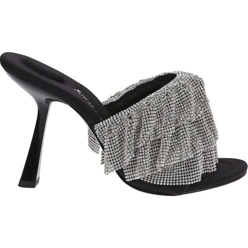 Sandalen - Nala 105 Crystal Ruffle Sandals Black - Gr. 37 (EU) - in - für Damen - alexander wang - Modalova