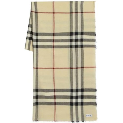 Tücher & Schals - Giant Check Scarf - Wool - Neutral - Gr. unisize - in - für Damen - Burberry - Modalova