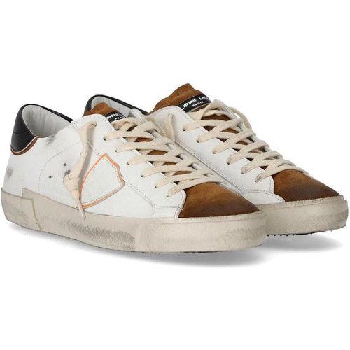 Sneakers - PRSX LOW VINTAGE WEISS COGNAC SNEAK - Gr. 43 (EU) - in - für Damen - Philippe Model - Modalova