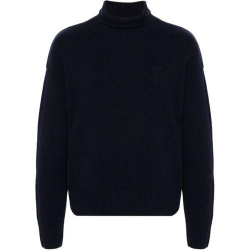 Turtleneck Sweater - Größe L - blau - AMI Paris - Modalova